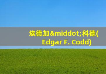 埃德加·科德(Edgar F. Codd)